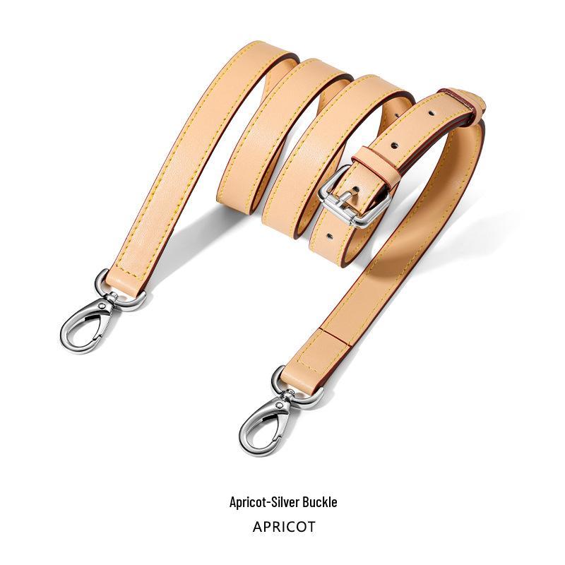 Adjustable Genuine Leather Crossbody Bag Strap - Thin Plain Weave for Women