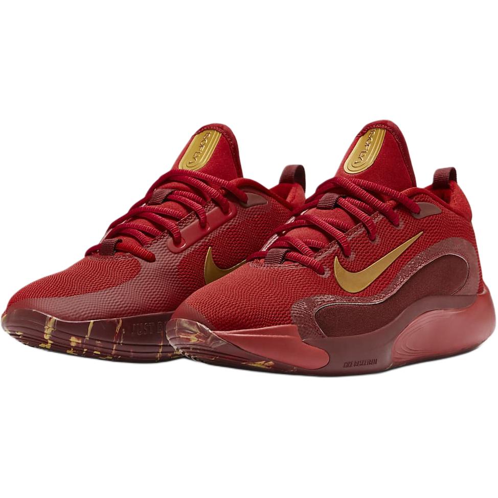 

Новые детские баскетбольные кроссовки Nike ISOFLY с низким верхом, амортизацией и защитой от скольжения, красные, для подростков FZ7298-600 38.5