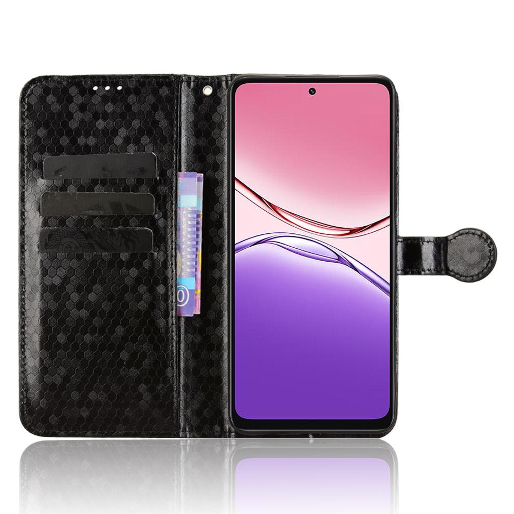 Pouzdro/pouzdro s tečkovaným vzorem z umělé kůže pro Oppo A5x 5G/4G s poutkem na zápěstí