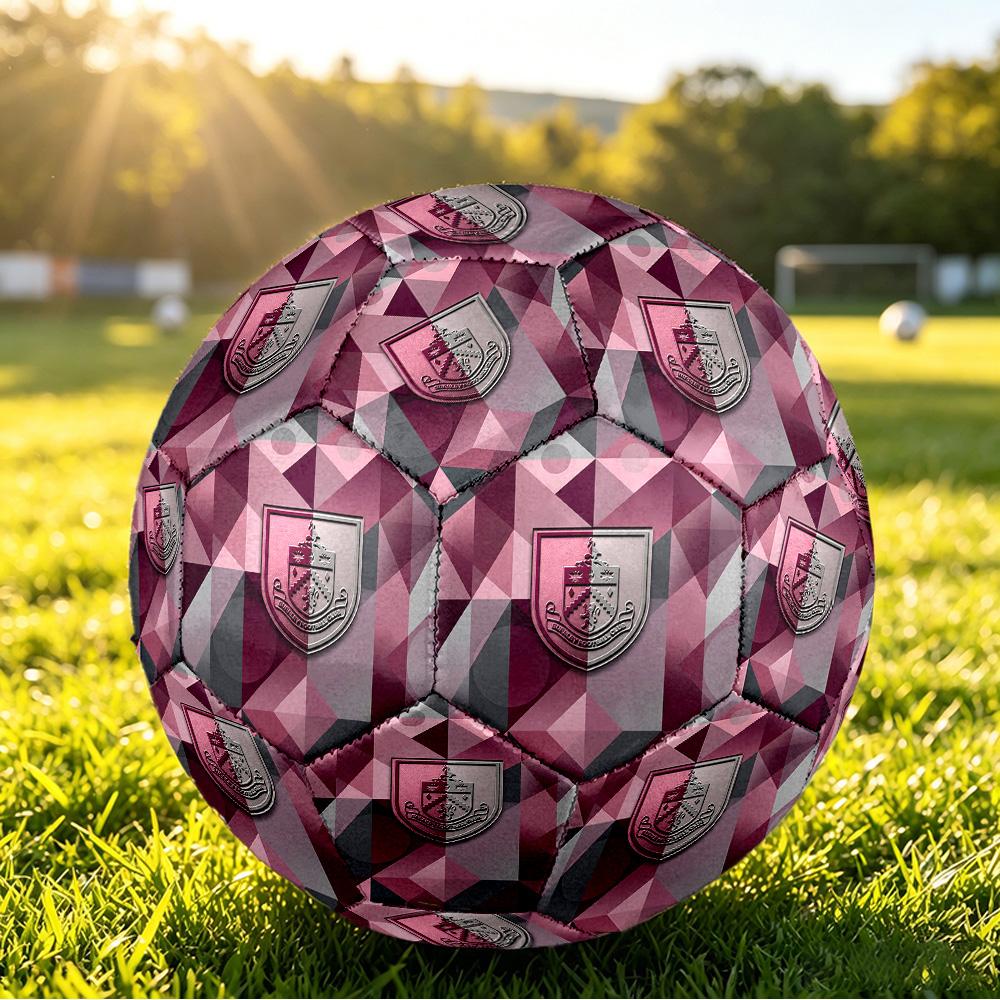 Burnley FootballPrinted Size 5 Soccer Ball, Anti Slip Adult Match Football Souvenir for Football Fans