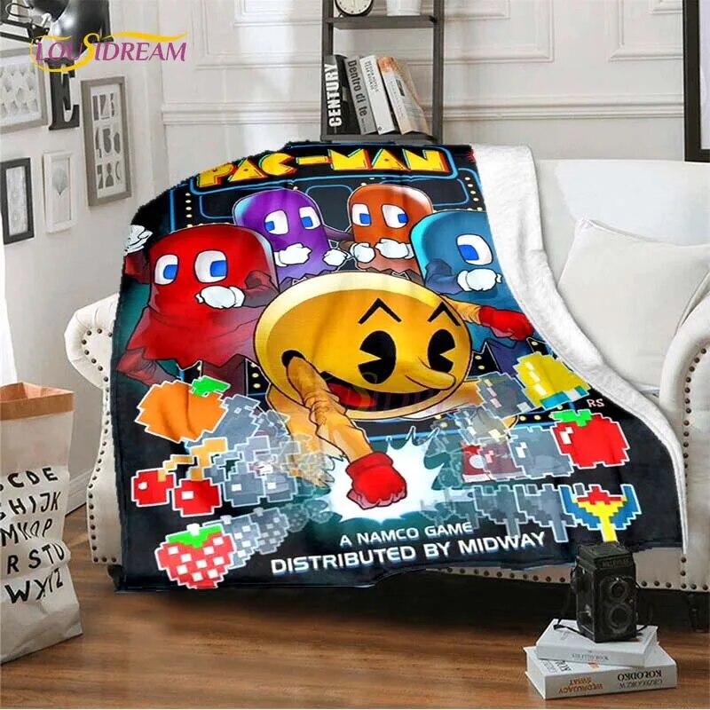 

Pc Game Pacman Throw Blanket Cartoon Kid Blankets for Beds Blanket for Gift All Seasons