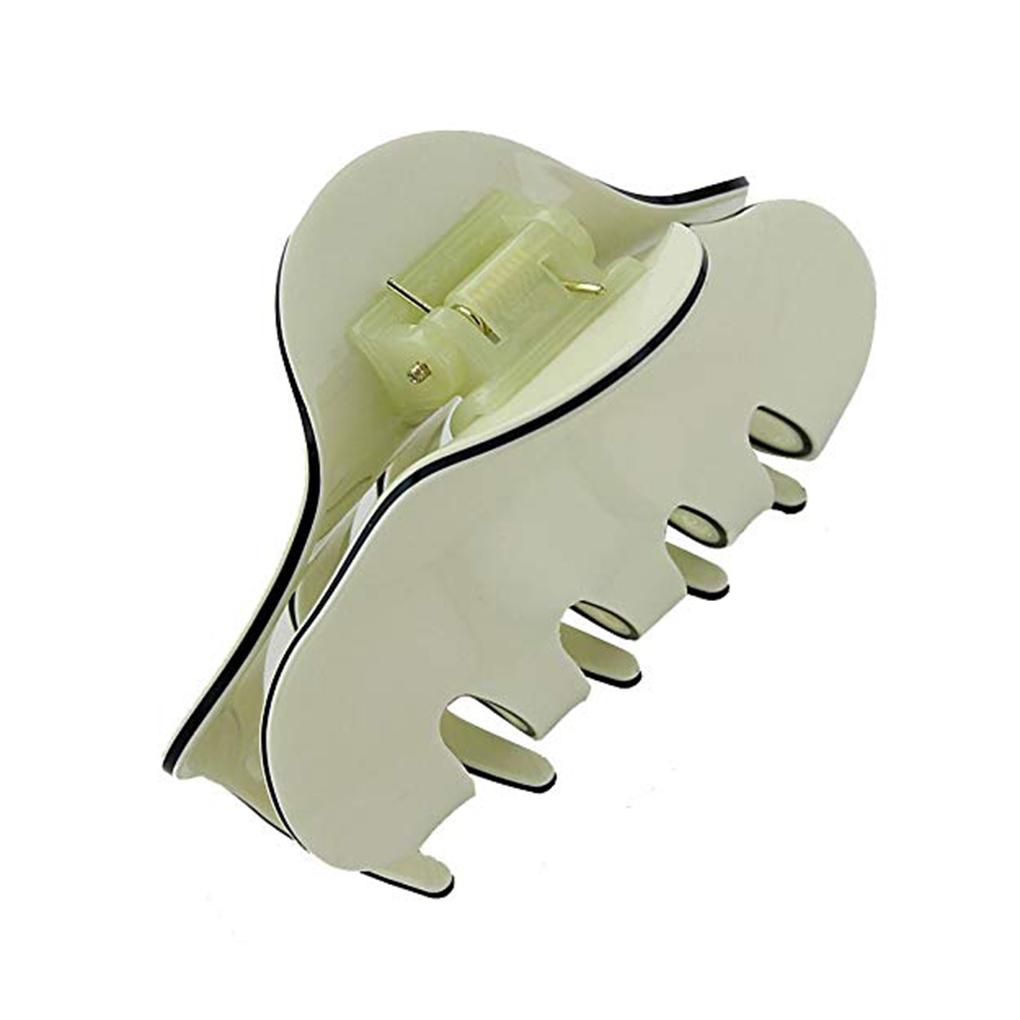 

Women Octopus Claw Hair Clip Hairpin Accessory Curved Design Heart Shape Handle бежевий