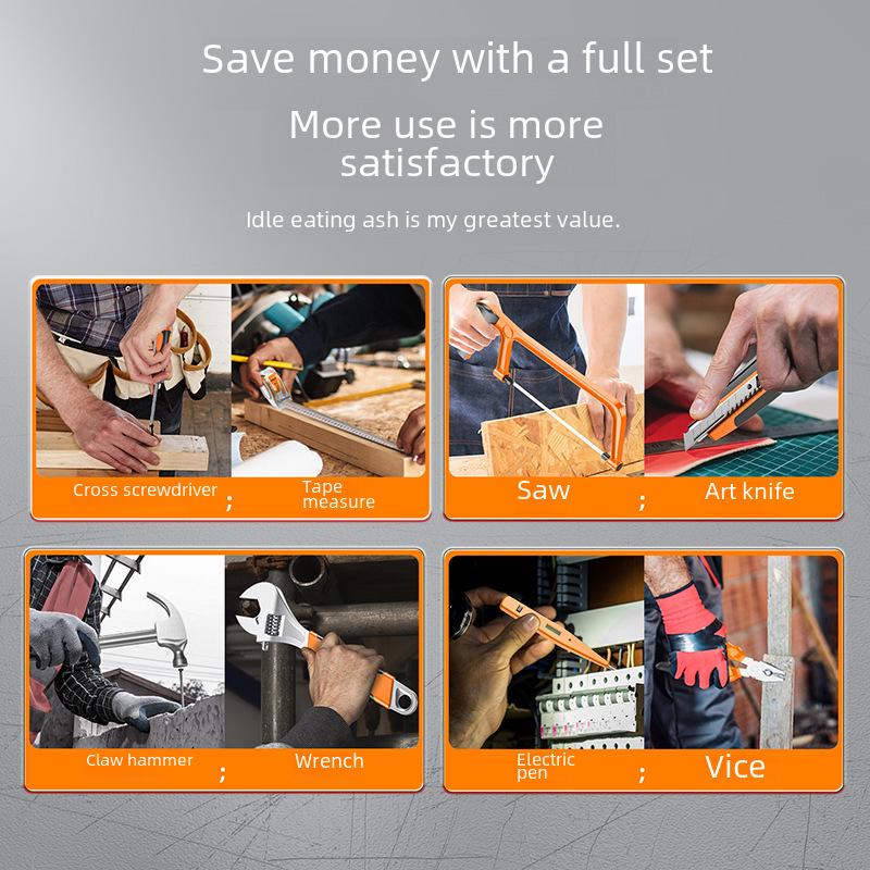 Junwei Hardware Hand Tool Set for Household Repairs