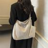 Corduroy Solid Color Large Capacity 2025 New Simple Flow Lazy Style Casual Shoulder Bag Women's Tote Bag