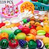 DIY Fruit Cutting Toys Vegetables Fruits And Vegetables Parent-Child Simulation Kitchen Food Children's Birthday Gifts