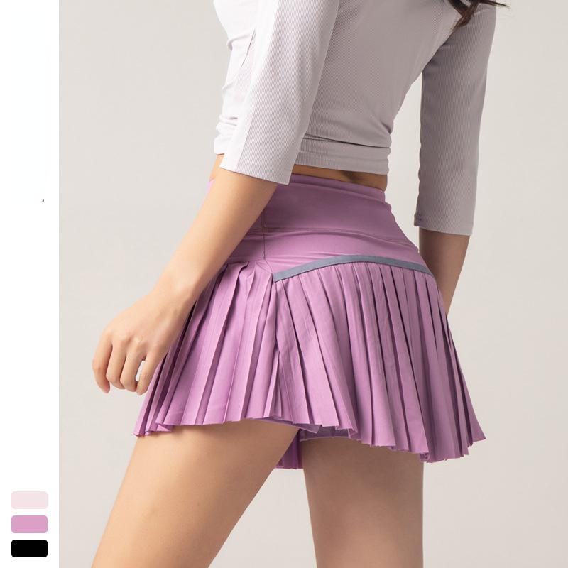 Summer Sports and Fitness Shorts, Women's Anti Glare Outdoor Quick Drying Skirt Pants, Running Breathable Gym Short Skirt, Tennis Skirt