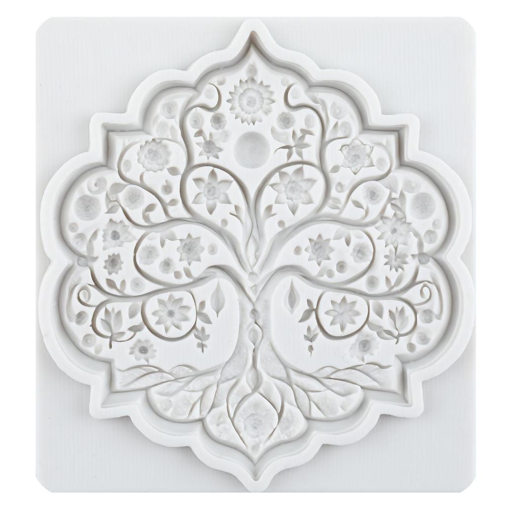 Livsträd Silikonform Träd Fondantformar Tårtdekorationsverktyg Tema Tårta Dessert Dekorerad Chokladgodisform