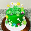 Frog Cake Topper Garden Cake Decoration Daisy Cake Decoration Garden Party Decoration Girls Birthday Gift