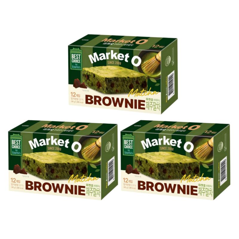 Market O Jeju Matcha Brownie 240г (12 шт.) 240g * 3pcs