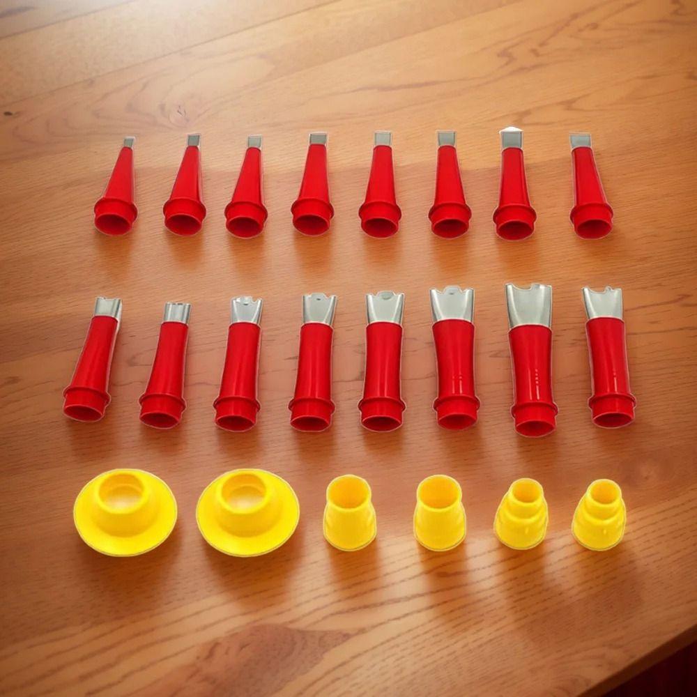 22Pcs/Set Stainless Steel Caulk Nozzle Applicator Glue Silicone Finisher Glue Tool Sink Joint Sealant Finishing Tool