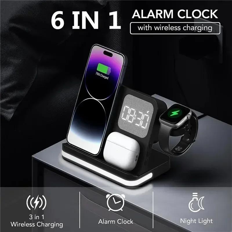 Soporte Cargador Inalámbrico Para iPhone 15 14 Samsung S23 S22 Ultra Fold Z Flip Galaxy Watch iWatch Active Buds Estación de Carga Rápida