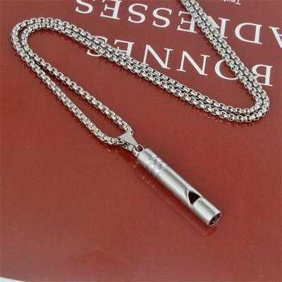 Emergency Whistle Pendant Necklace Outdoor Survival Hiking Camping Whistle Pendant Niche Ornament Jewelry Gift Portable Keychain
