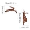 1Pc Iron Rabbit Garden Decoration Ground Insert, Jumping Wild Rabbit and Tranquil Rabbit, Garden Decoration, Outdoor Lawn, Courtya Decoration