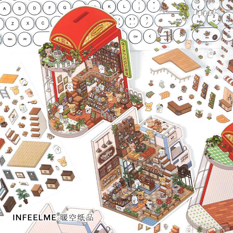 Infeel.Me 2.5D Scenery Stickers - 6th Edition Student Miniature Decoration Stickers