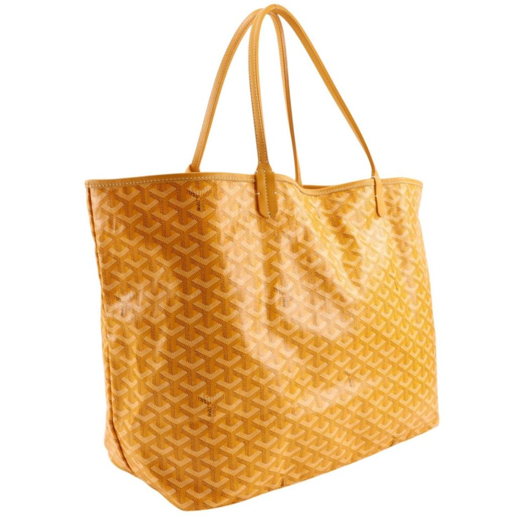 GOYARD Saint Louis GM Tote Bag yellow PVC coated canvas Women Used