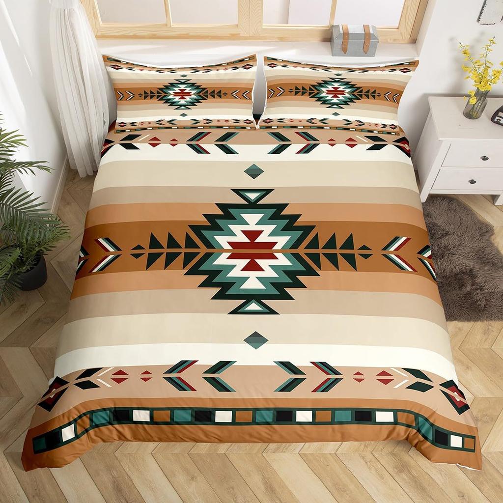 Southwest South American Native Design Three-Piece Digital Printed Bedding Set Bed Cover