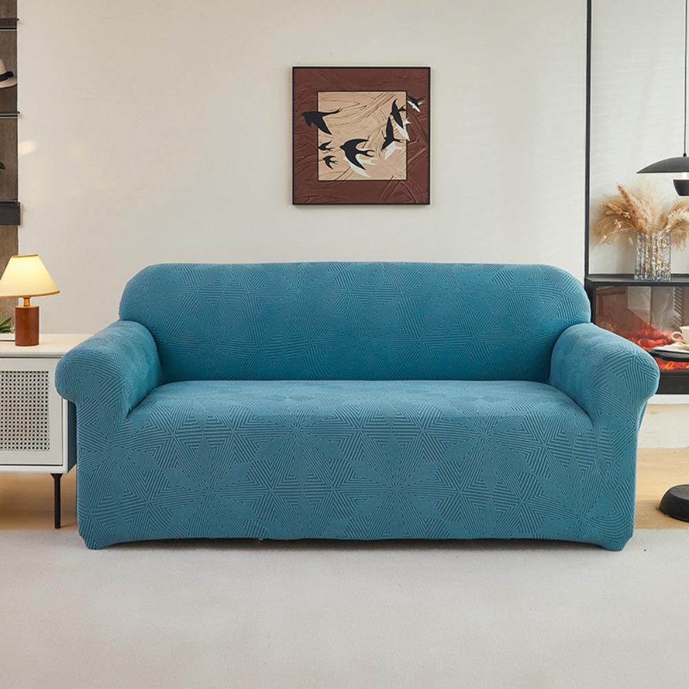 Thick Jacquard Sofa Cover Full Elastic Slipcovers for Single Three Four Seater Solid Color Sofa Protector