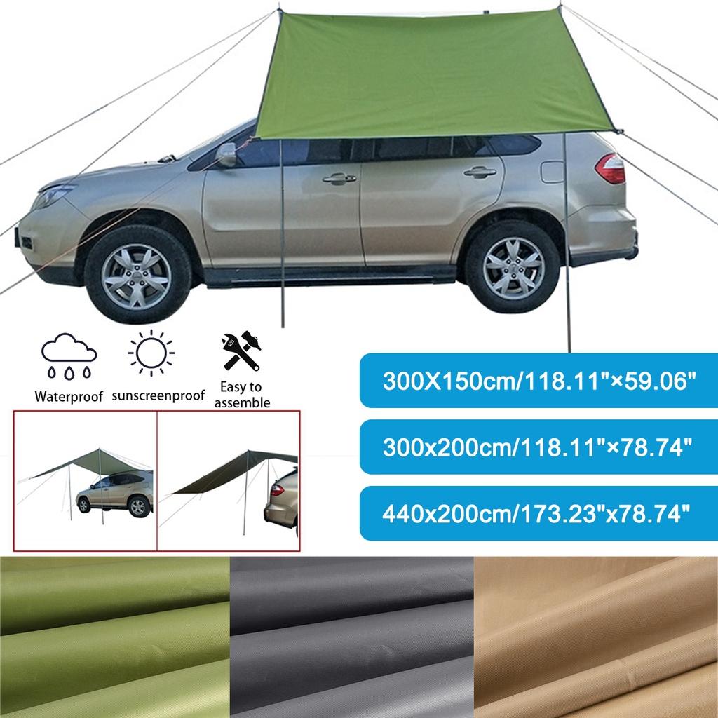 Tente UV Taşınabilir Kamp Çadırı Otomobil Çatı Üstü Yağmur Tentesi Araba Barınağı Gölge Kamp Yan Araba Çatı Üstü Çadır Su Geçirmez