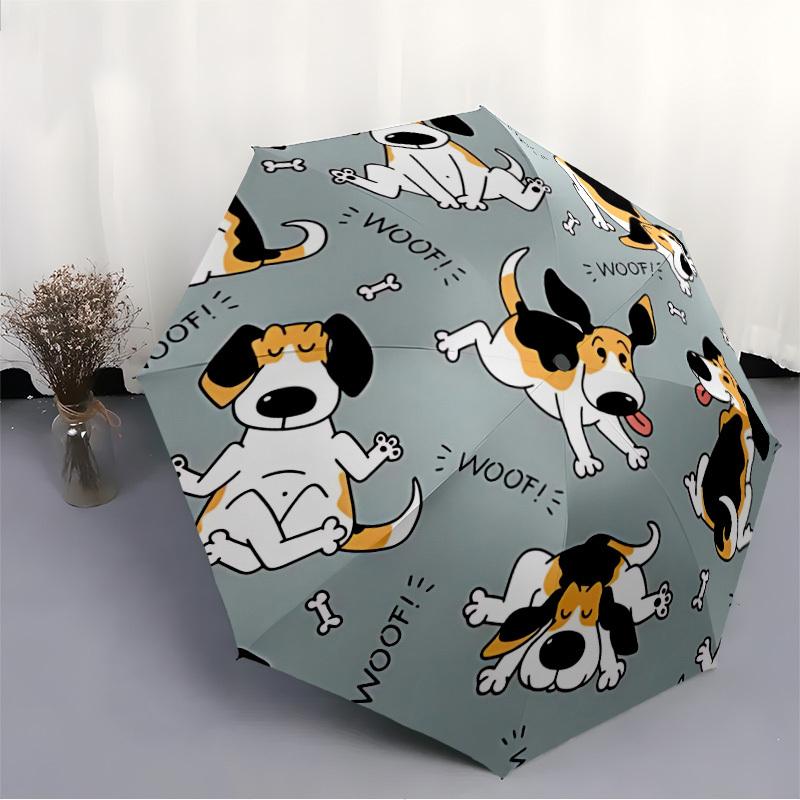 1 Stück Hunde Knochen Automatisches Öffnen/Schließen Regenschirm, Winddicht, Faltbarer Kompakter Regenschirm mit Leichtem Design für Damen/Herren161