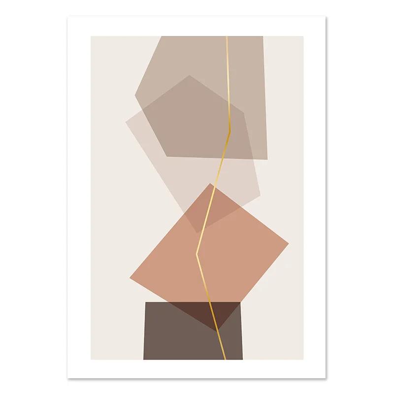 

Абстрактная геометрическая линия, цветные постеры и принты, настенная живопись на холсте, скандинавские настенные картины для гостиной, домашний декор 40x60cm No Framed