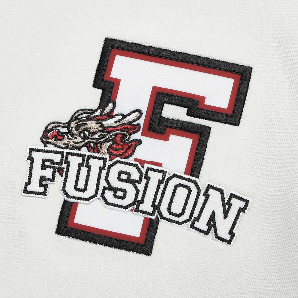 Fila Fusion New Year Dragon Blessing Series Embroidered Letter Print Loose Fit Hooded Sweatshirt Women Sweatshirt Cloud-White T11W412209F-WT
