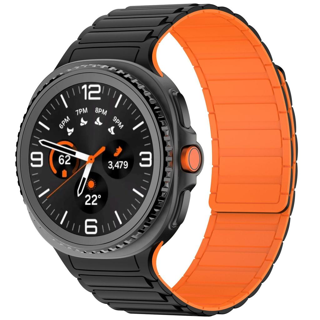 Silicone Strap for Samsung Galaxy Watch 8 44/40mm Magnetic Adjustable Wristband for Galaxy Watch 8 Classic 46mm No Gaps Bracelet