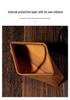 Spring-Loaded Crazy Horse Cowhide Pencil Case & Coin Purse - Multi-Functional Stationery Bag