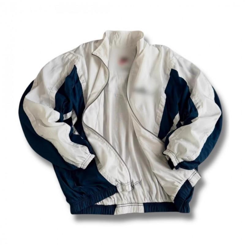 Veste d'hiver pour homme Vintage Color-Block à col montant et manches longues avec poches latérales
