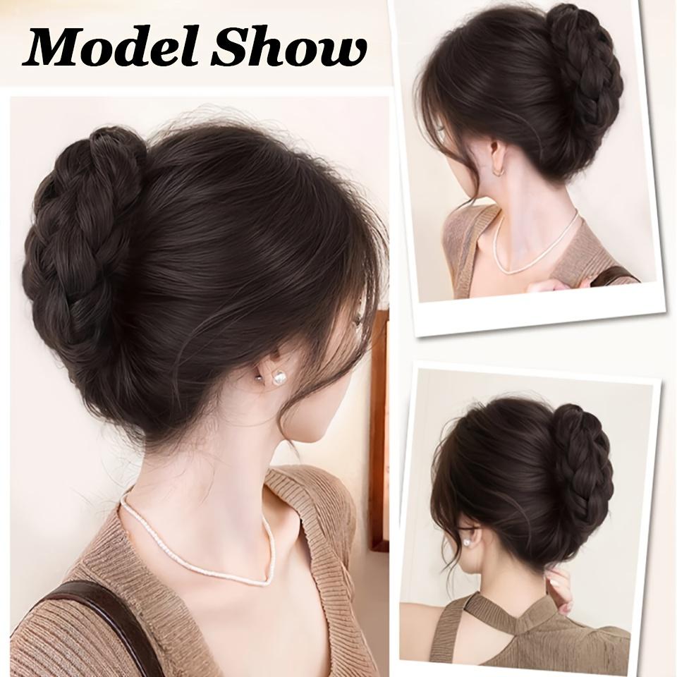 Luxurious Braided Buns Hair Extension Claw Clip For Women With Twist Clip For Daily Wear Hair Bun For Women