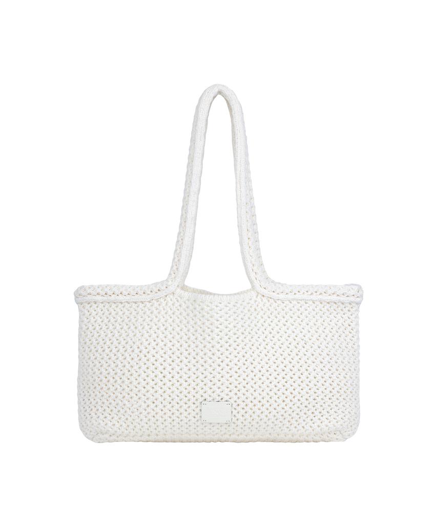 Marith + Franois Girbaud Classic Logo Net Shoulder Bag Ivory