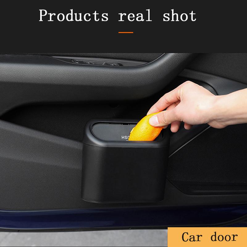 Auto Prullenbak voor Tesla Model 3/Y/S/X 2023 Draagbare Afvalbak Camping Bak Vuilniszakken Verzamelen Telefoon Parapluhouder Prullenbak