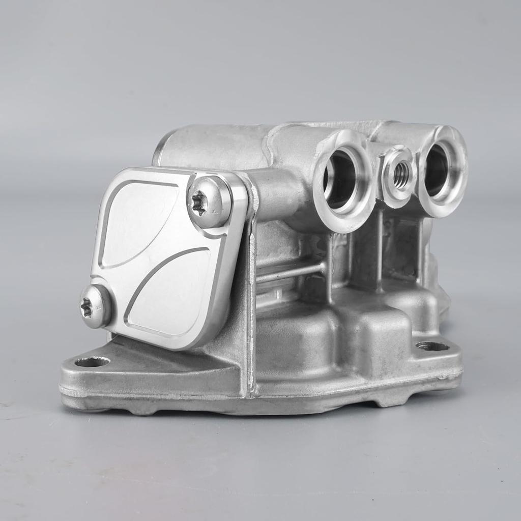 Bevinsee Oil Thermostat Housing Lid Cover Compatible with BMW N54 N55 S55 Engine E90 E91 E92 E93 E60 E61 E82 E84 E88 E89 335i 335is 435i 535i 135i