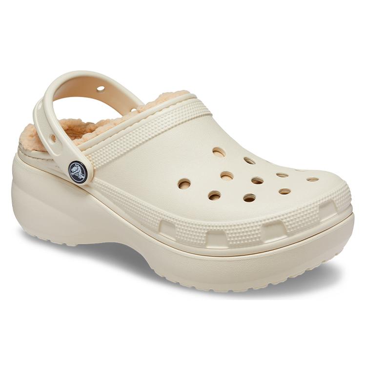 Crocs Classic Platform Lined Clog 'Bone' Women's 207938-2Y2