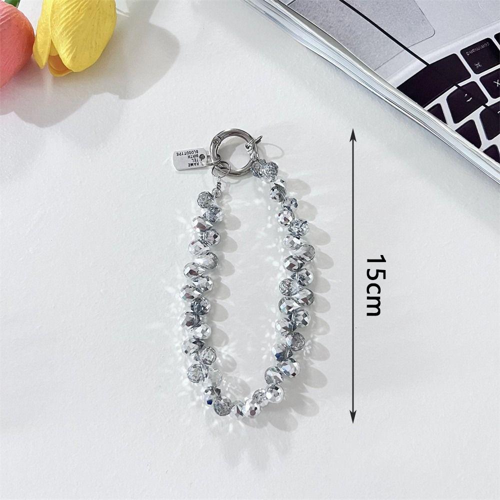 Detachable Crystal Bead Pendant Glitter Wrist Crystal Chain Stylish Bag Pendant  for Women Girls