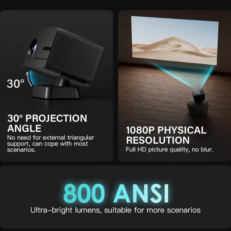 Crosser P50 HD Projector: 4K Blu-ray Support, Auto Network Focus, Portable Home Use