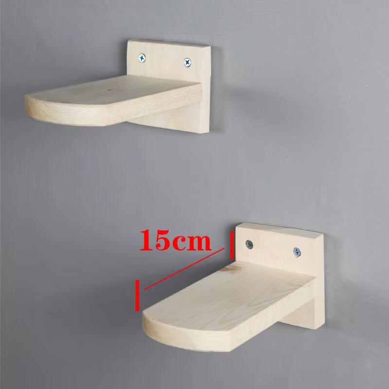 2026 Space-Saving Wall-Mounted Cat Tree & Climbing Frame with Solid Wood Platforms