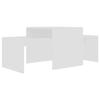 VidaXL Ensemble de tables basses Blanc 100x48x40 cm Aggloméré