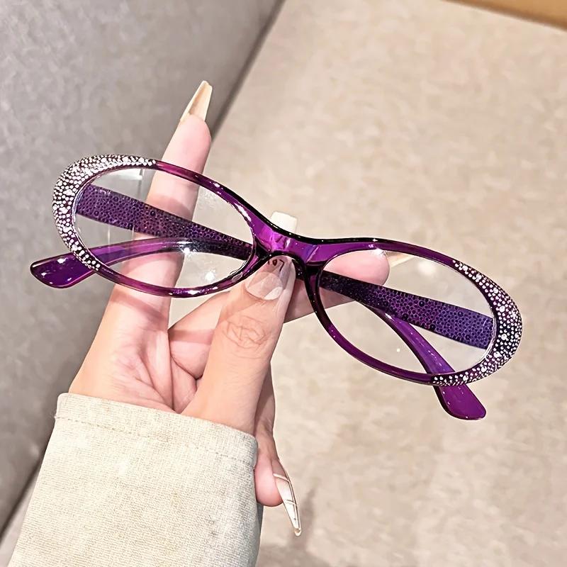 Small-framed cat-eye fashionable reading glasses for women, suitable for both men and women, +1.0+4.0 ultra-light