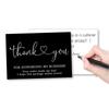 Black Thank You Card with Gold Print (9x5cm) - Creative Gift Card for Flower Shops, Online Stores, Cakes, and Blessings