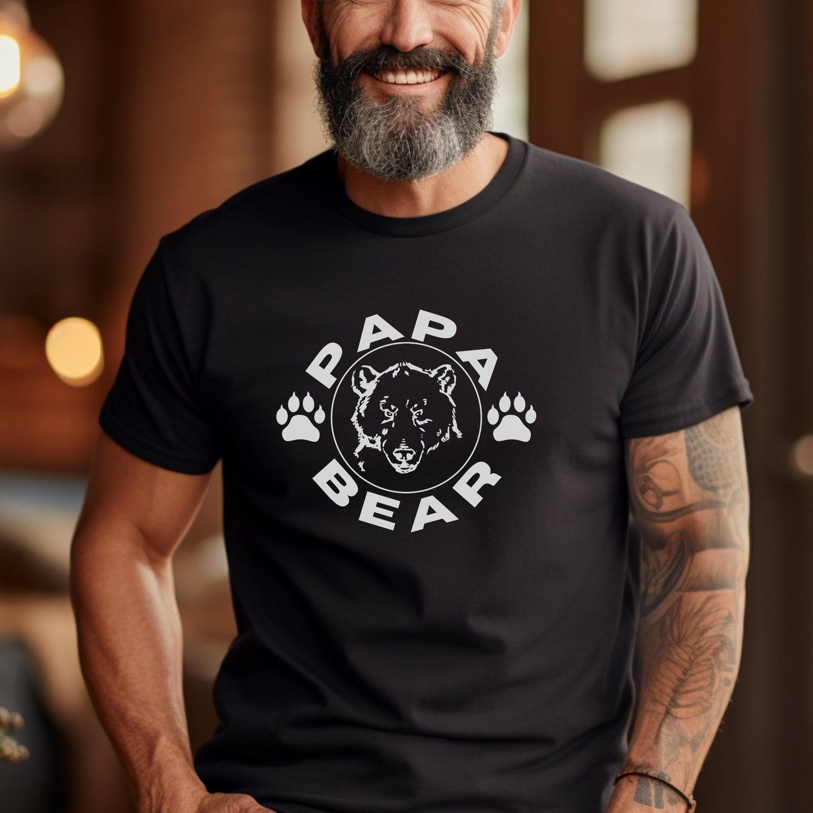 Papa Bear T-Shirt – Father s Day Gift, Bold Bear Graphic L