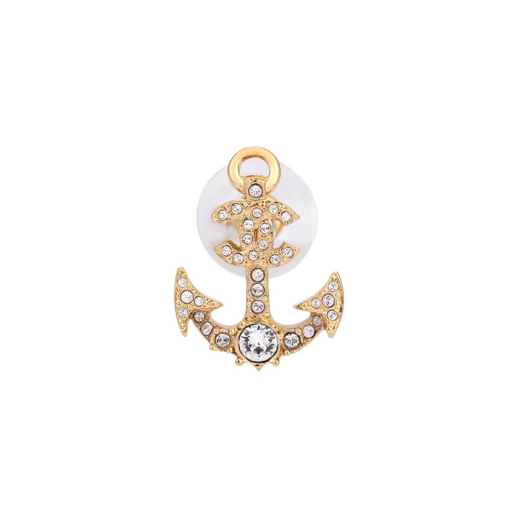 CHANEL Stud Earrings Women's Gold AB-25C-060
