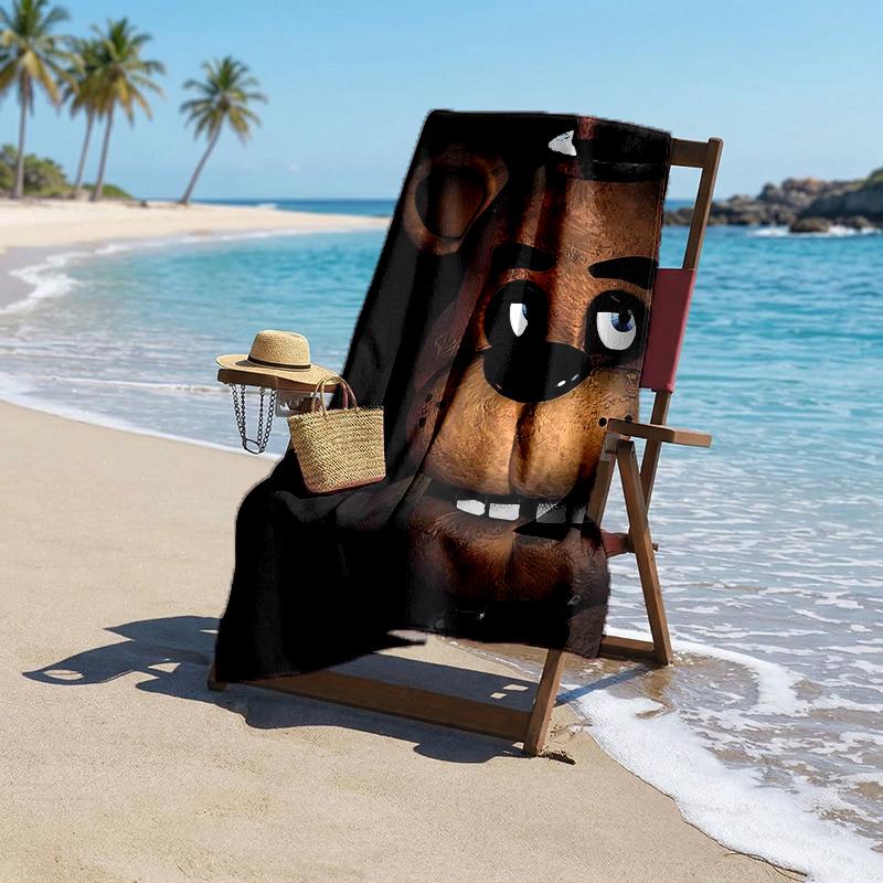 Freddy Bear Fashion Beach Towel: Ideal for Summer Adventures Soft, absorbent and quick drying suitable for swimming and bathing