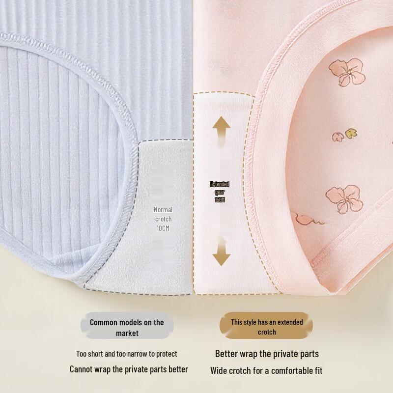 Cosmo Lady Women's Plus Size High-Waist Tummy Control Antibacterial Cotton Briefs 3-Pack