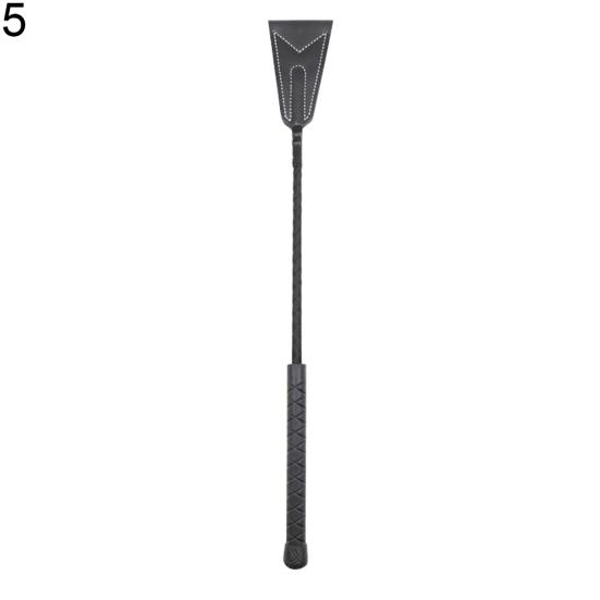 Long Handle Faux Leather Riding Crops BDSM Bondage Spanking Paddle Whips Sex Toy
