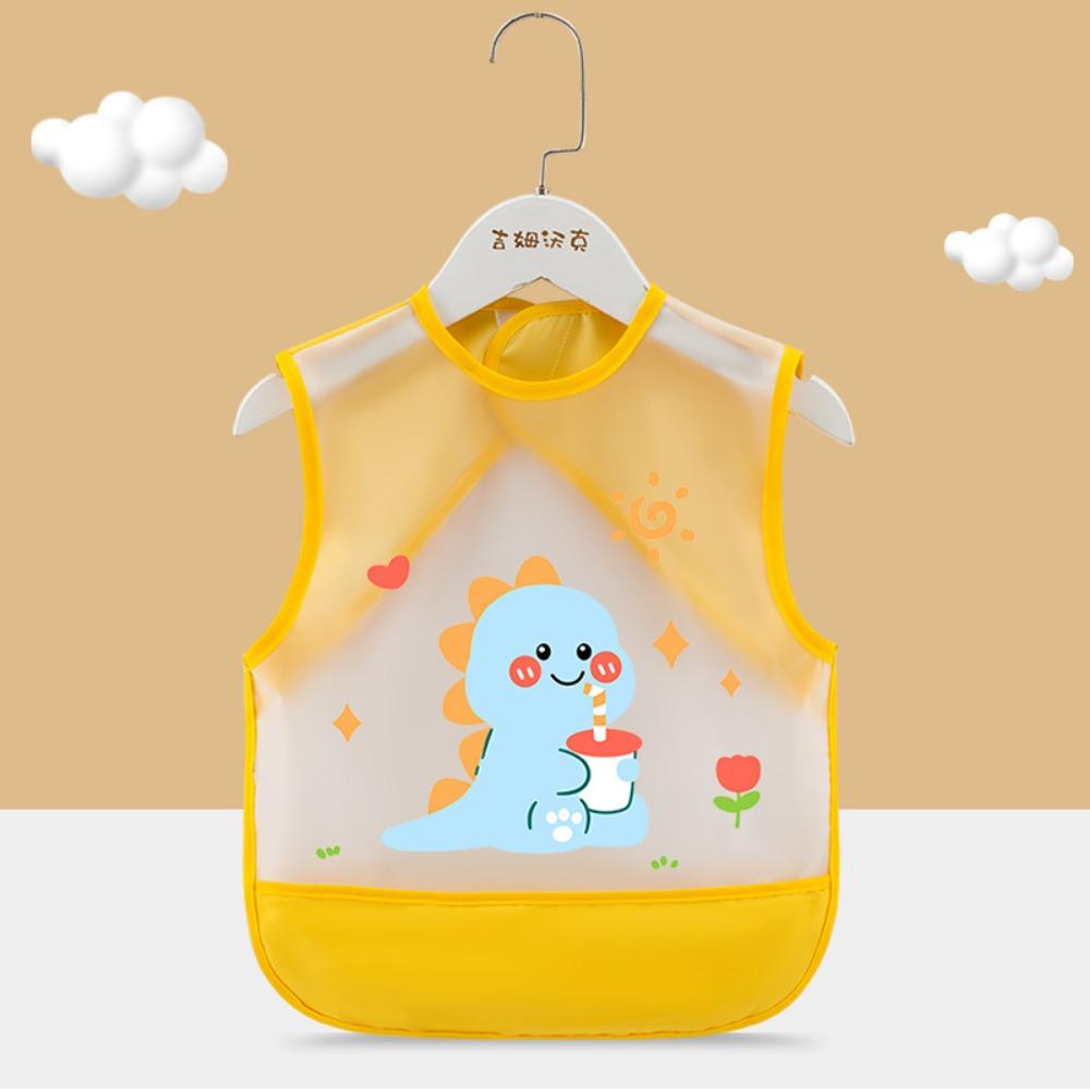 

Cartoon Pattern Eating Bibs Waterproof Anti-dirty Children Apron Washable Sleeveless Children Protective Clothing Children 130cm