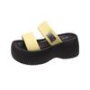 Muffin Platform Slippers Women's Summer Wear 2025 New High-end Beach Sandals Internet Celebrity Super Fire Casual Cool Slippers
