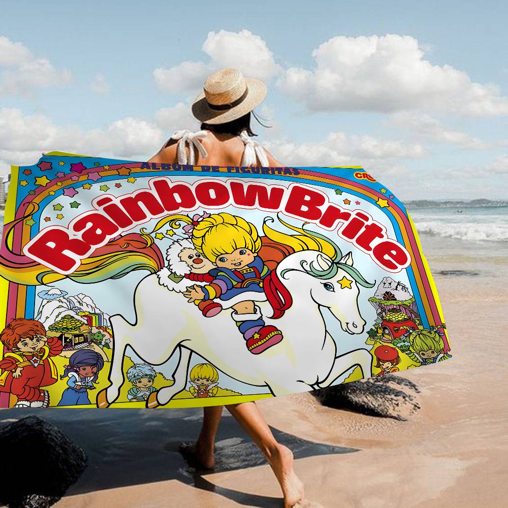 Rainbow Brite Red Butler TV Anime Beach Swimming Towel Soft Absorbent Washcloth Children's Gifts For Kids Travel Camping Gym