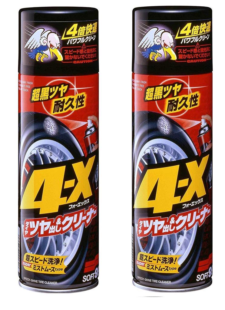 SOFT99 Tire Shine 2 packs 4-X & Cleaner, 470ml, 02060,