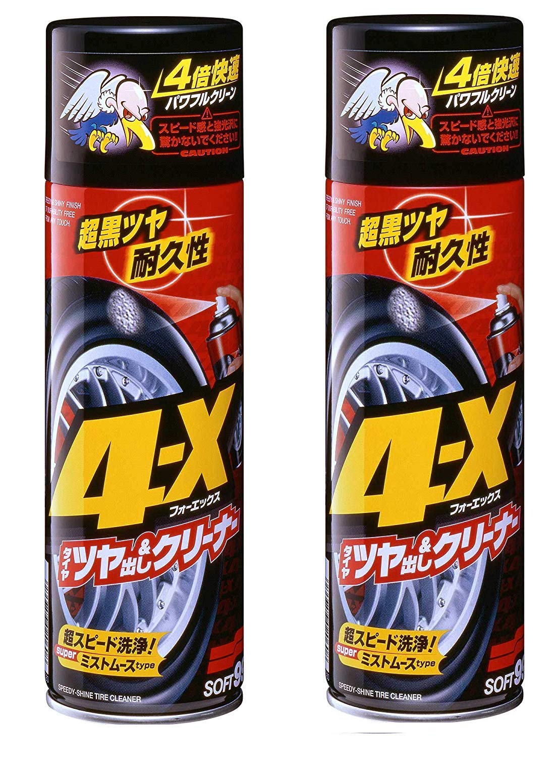 

SOFT99 Блеск для шин 2 упаковки 4-X и очиститель, 470 мл, 02060,