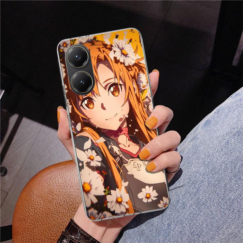 Anime Sword Art Online SAO Handyhülle für Xiaomi Poco X7 X6 X5 Pro F7 Ultra Redmi 15C 15 13C 13 12C 12 10 10A 10C 9 9A 9C 9T